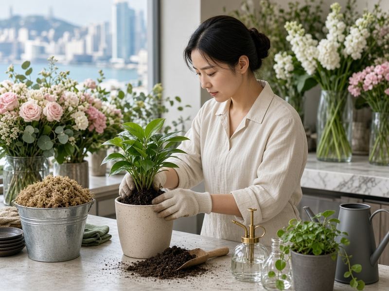 Plant care bar at Studio Strigsepti